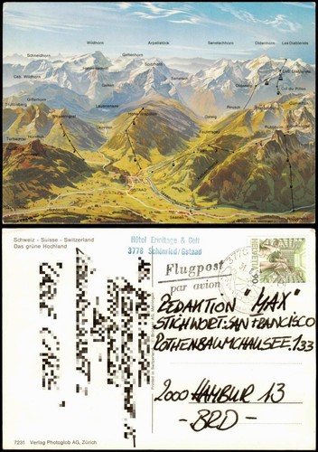 Ansichtskarte schweiz - ansichtskarte, .schweiz