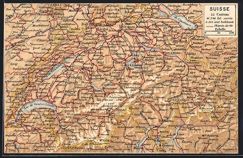 Ansichtskarte landkarte der - ansichtskarte,