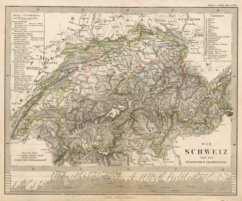 Schweiz original stahlstich - original,