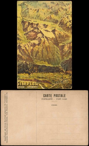 Ansichtskarte simplon - ansichtskarte,