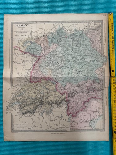 Original stahlstich karte 1844 - original,