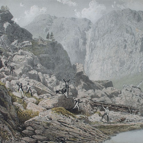 Gebirgslandschaft bergsteiger - gebirgslandschaft,