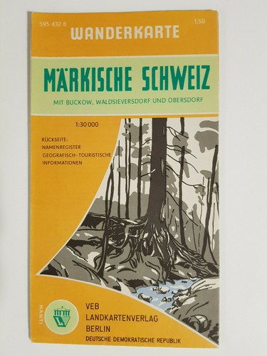 Ddr wanderkarte märkische - ddr,