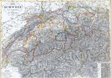 Landkarte SCHWEIZ Helvetia